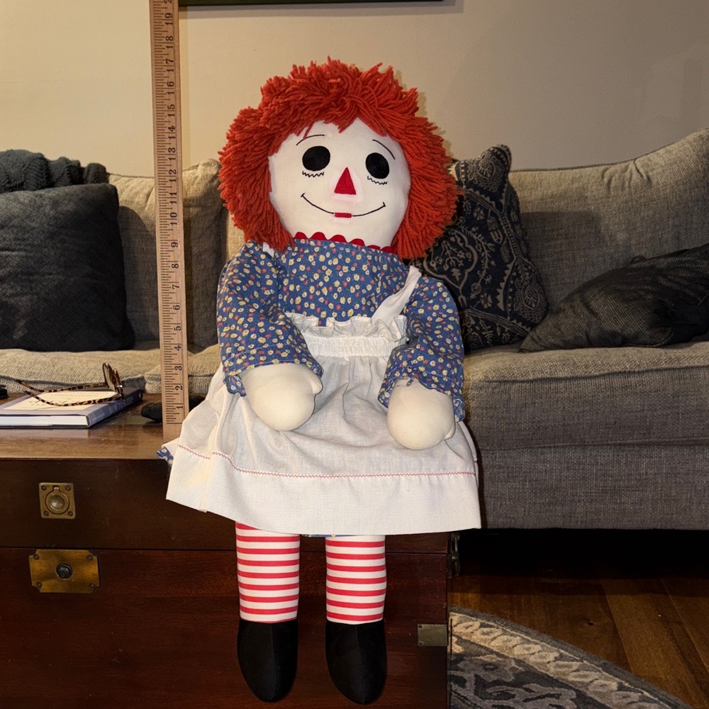 Rag Doll with Red Hair and Striped Legs